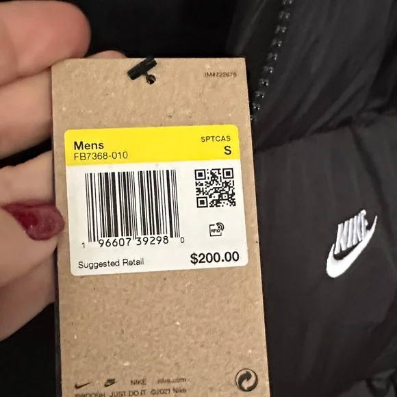 Nike Black Quilted Jacket - Picture 3 of 5